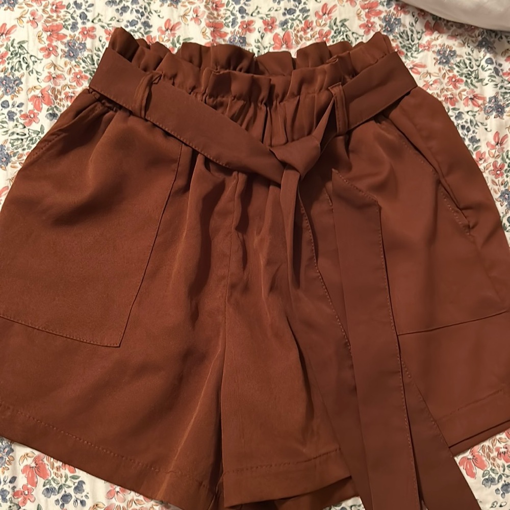 Brown dress shorts